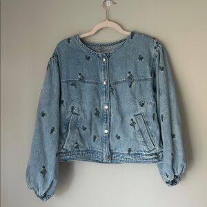 Pilcro Floral Denim Jacket